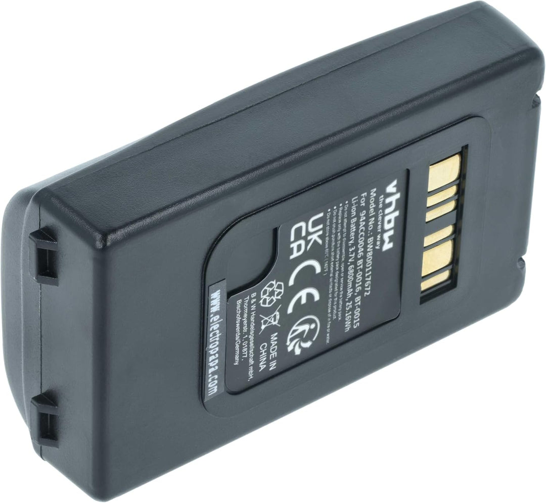 vhbw 1x Akku Ersatz für Datalogic BT-0016 für Barcodescanner POS (6800 mAh, 3,7 V, Li-Ion)