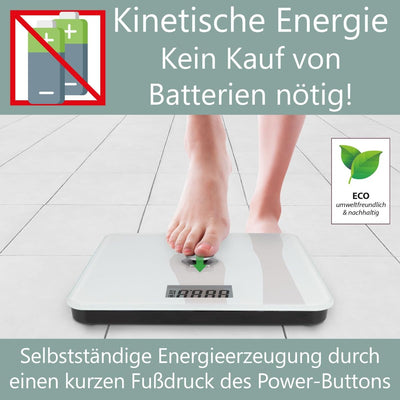 ProfiCare® Personenwaage ohne Batterie, Waage mit Messbereich von 5g – 180 kg und grossem LCD-Displa