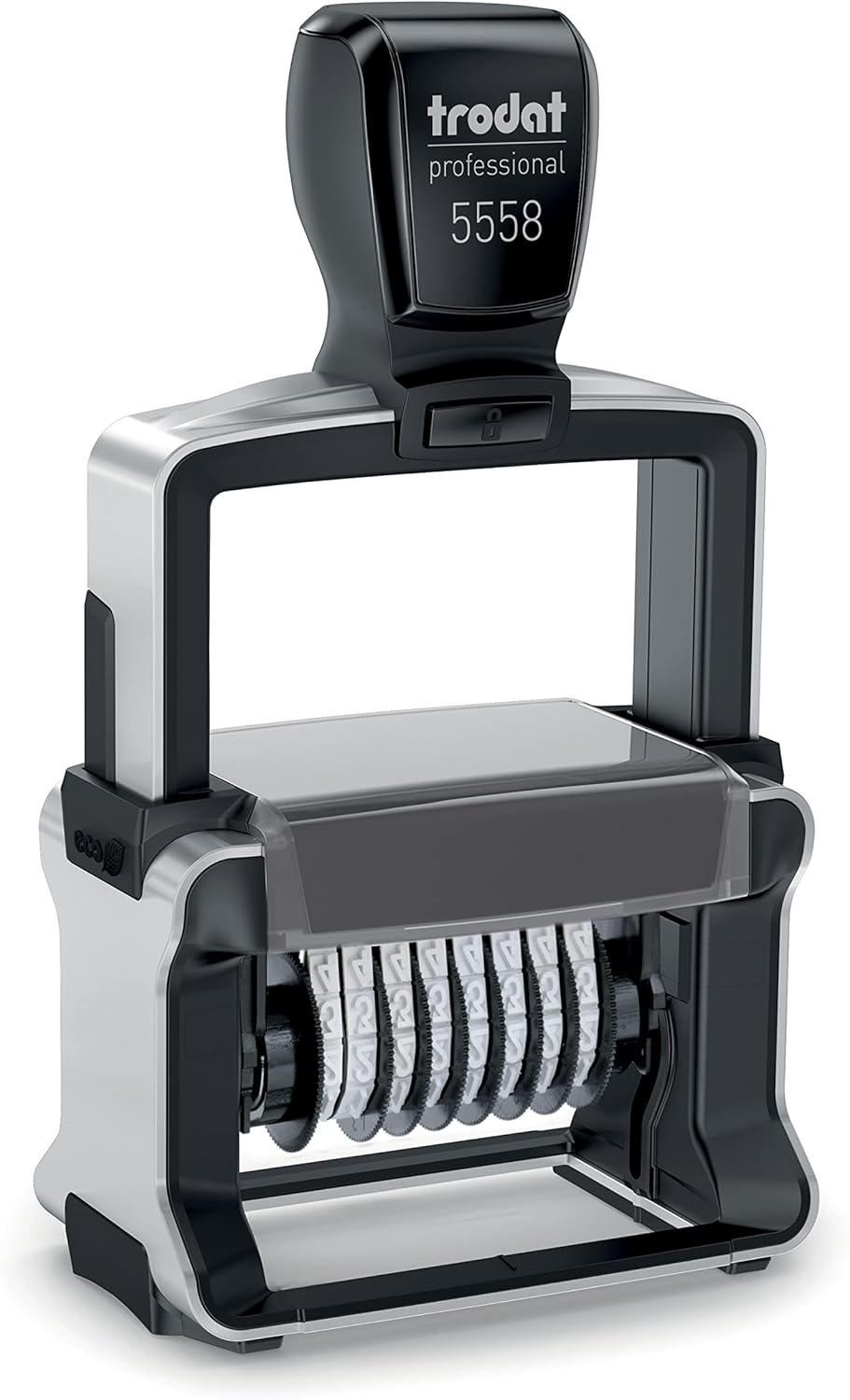 Trodat Professional 5558 Nummernstempel 8 Bänder, Selbstfärbend, 5 mm Schrifthöhe, Abdruck schwarz 8