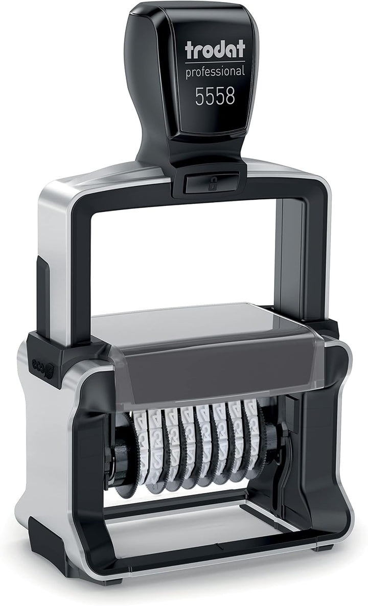 Trodat Professional 5558 Nummernstempel 8 Bänder, Selbstfärbend, 5 mm Schrifthöhe, Abdruck schwarz 8