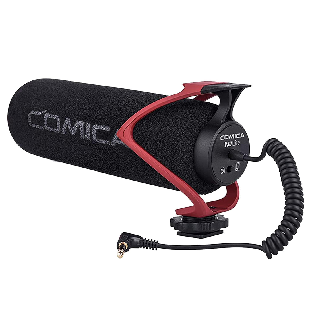 COMICA CVM-V30 LITE Super-Kardioid Kamera Mikrofon, 3.5mm Richtmikrofon für Camera, DSLR-Kameras, Ca