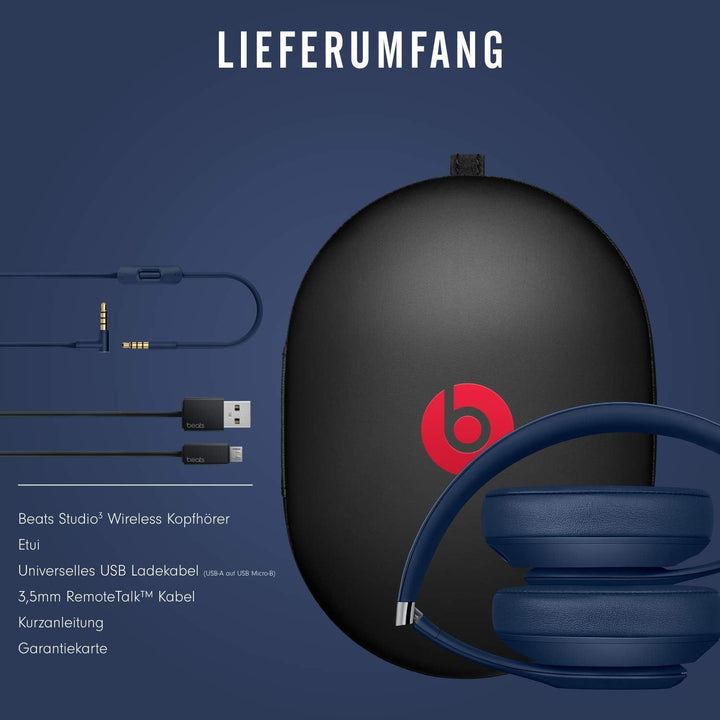 Beats Studio3 Over-Ear Bluetooth Kopfhörer mit Noise-Cancelling – Apple W1 Chip, Bluetooth der Klass