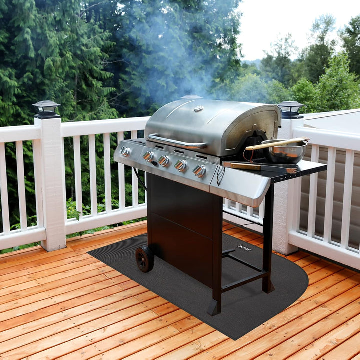 Kamin Matte Feuerfeste Unterlage 100 x 50CM Halbrund Funkenschutzplatte Herdbereich Feuerstelle Matt