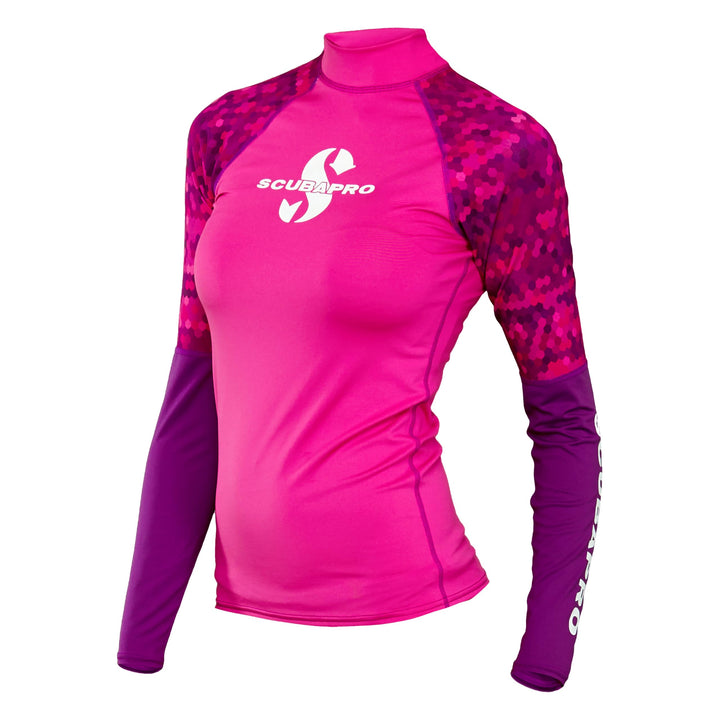 SCUBAPRO Damen UPF 50 Rash Guard, Long Sleeve, Women Rashguard XS Flamingo, XS Flamingo