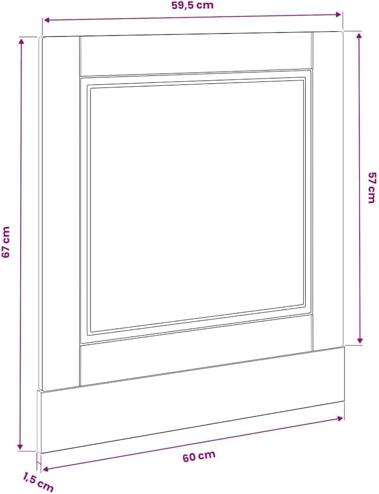vidaXL Geschirrspülerblende Porto Artisan-Eiche 60x1,5x67 cm