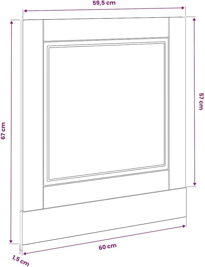 vidaXL Geschirrspülerblende Porto Artisan-Eiche 60x1,5x67 cm