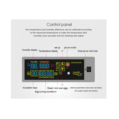 YALIKESI DIY Mini Inkubator Controller Set Digital Temperatur & Luftfeuchtigkeit Controller Thermore