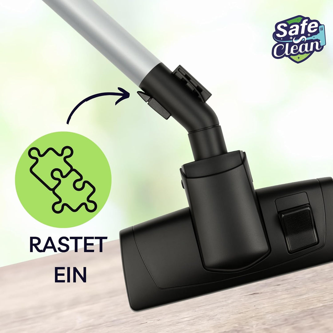 SAFE 'N CLEAN Staubsaugerdüse Bodendüse für Siemens Staubsauger mit Parkposition & Einrastmechanismu