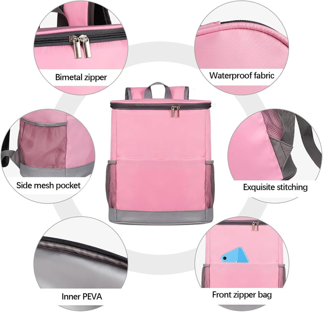 25L Kühlrucksack Thermo Rucksack Picknickrucksack Kühltasche Gross Isoliert Cooler Bag Männer Frauen