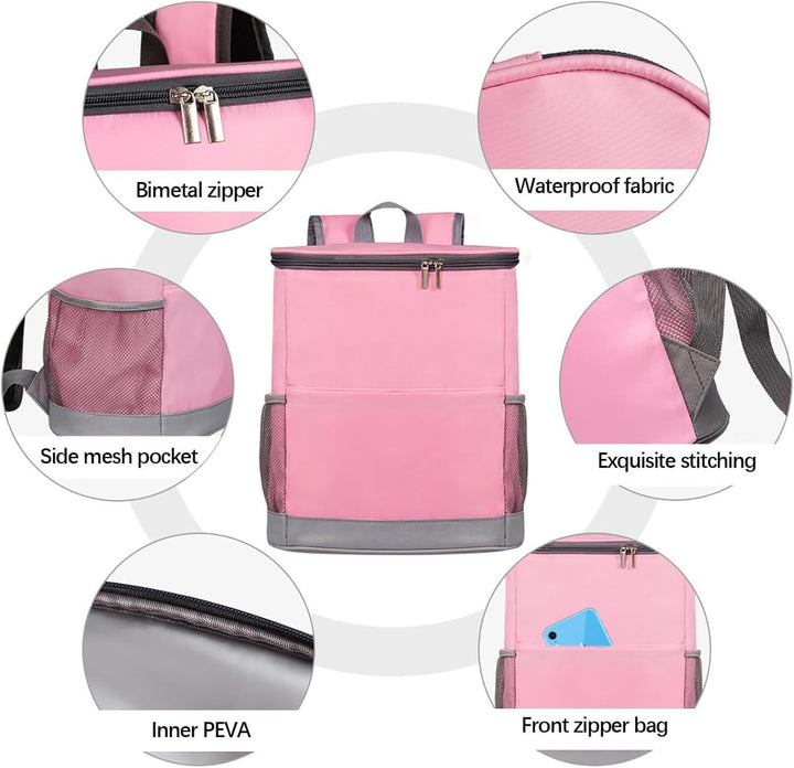 25L Kühlrucksack Thermo Rucksack Picknickrucksack Kühltasche Gross Isoliert Cooler Bag Männer Frauen
