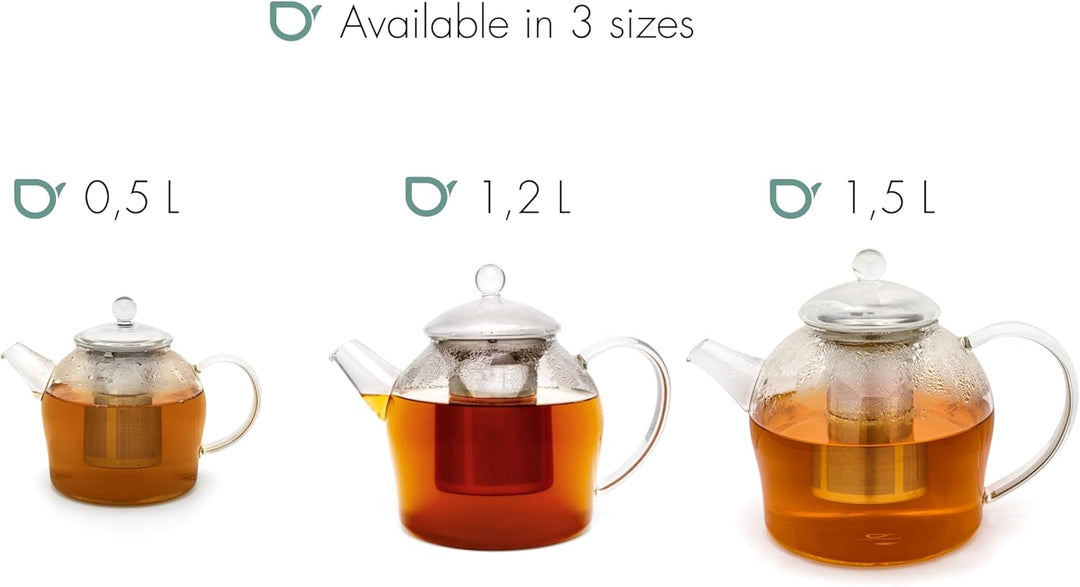 Bredemeijer Teekanne Minuet Glas 1,5L +Edelstahlfilter