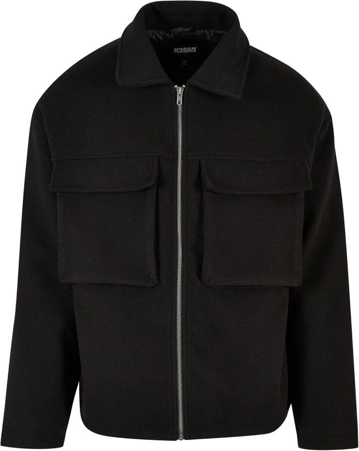 Urban Classics Herren Big Pocket Blouson Jacke XL Schwarz, XL Schwarz