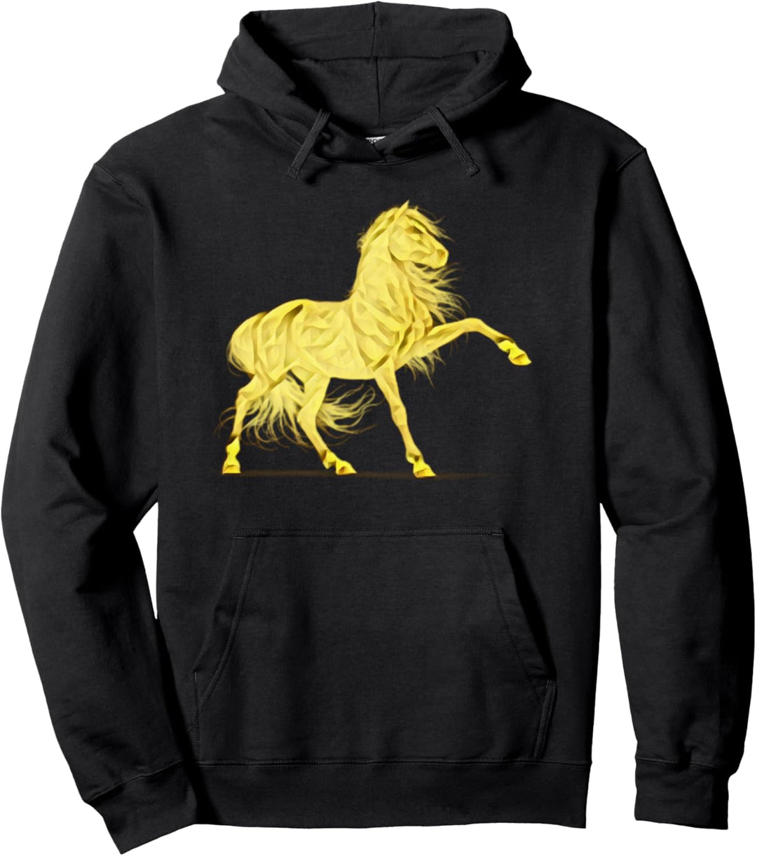 Hengst Mähne Motiv Pferd reiten Reitsport Tiermotiv Pferde Pullover Hoodie