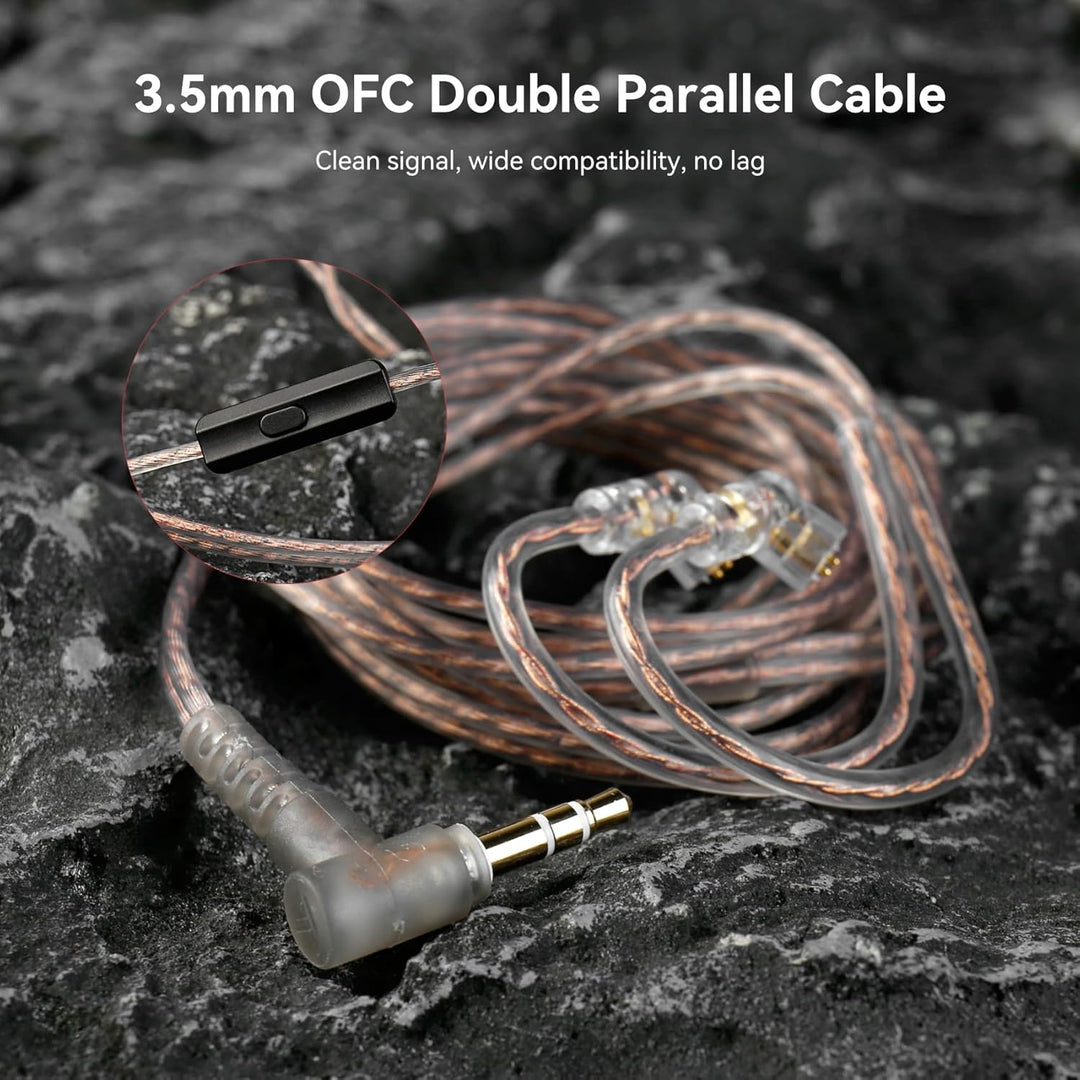 Yinyoo KBEAR BK1 Gaming-Kopfhörer mit Mikrofon, 10mm Dynamic Driver Gaming-Ohrhörer für FPS-Spieler,