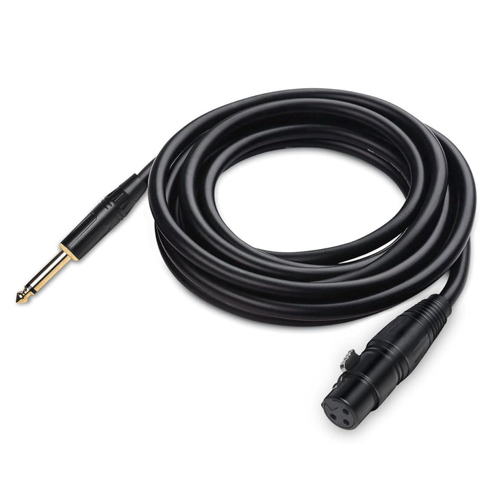 XLR-Kabel 5 m, XLR-Buchse auf 6,35 mm TS Mono mit 1/8 (3,5 mm) Adapter, XLR-Mikrofonkabel, Klinke, u