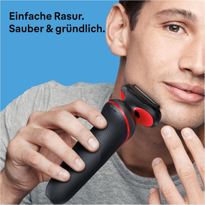 Braun Series 5 Elektrorasierer, EasyClean Rasierer Herren, Wet & Dry, Made in Germany, 51-R1000s, Ro