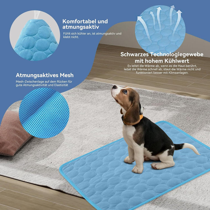 Kühlmatte Hund, Kühlmatte Katze M-XXL, Kühlende Decke, Waschbar Haustiere Kühldecke Hund für Zuhause