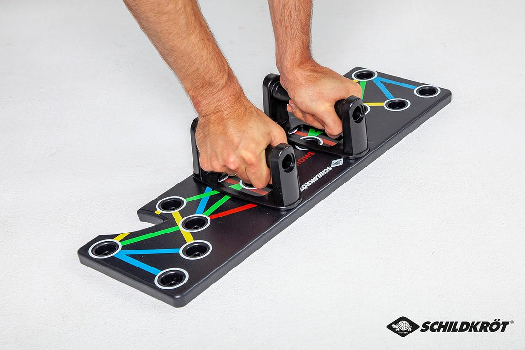 Schildkröt Push-Up Multitrainer, Push Up Board für das Muskelaufbautraining, Trainingsgerät für Zuha