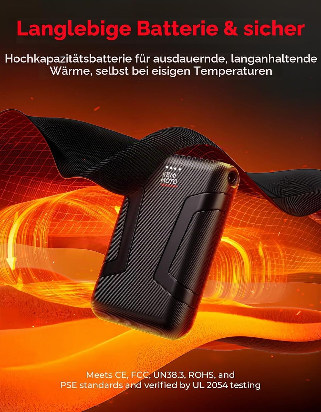 KEMIMOTO Beheizbare Handschuhe mit 2500mAh Akku, Elektrisch Winter Thermohandschuhe Herren und Damen