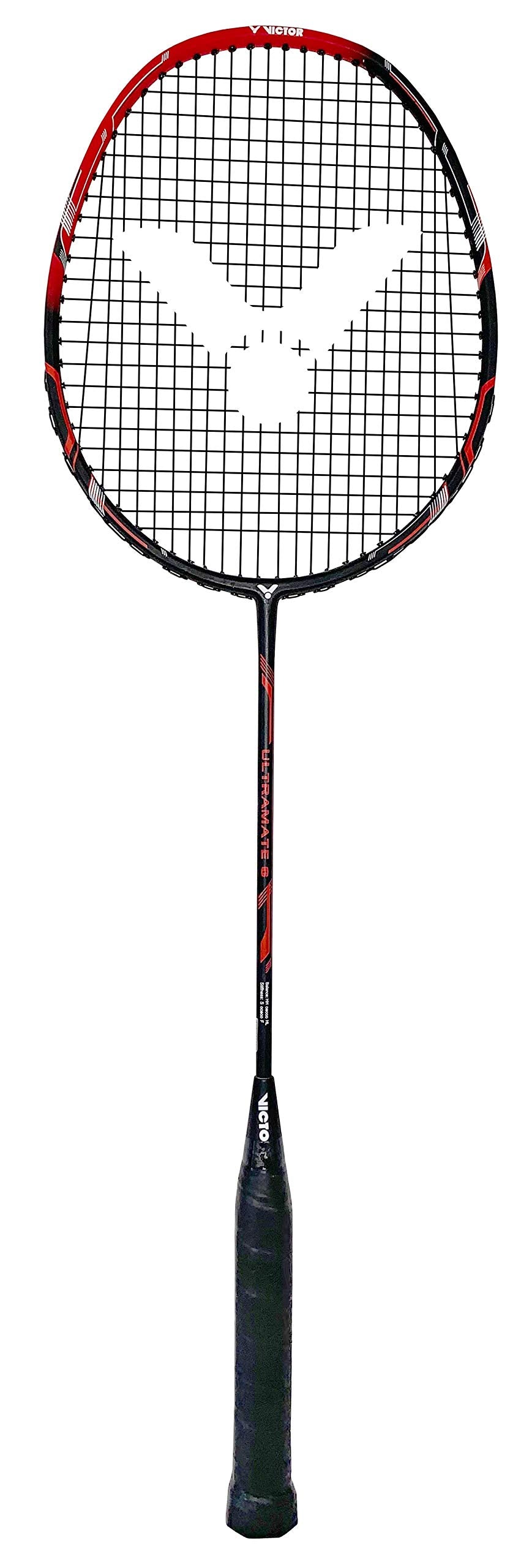 VICTOR Ultramate 6 Badmintonschläger für Einsteiger aus Carbon + Aluminium schwarz/rot Ultramate 6 S