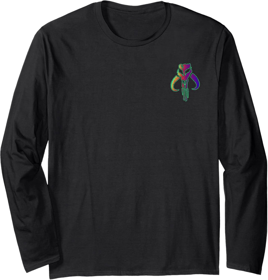 Star Wars: The Mandalorian Neon Mandalorian Signet Emblem Langarmshirt