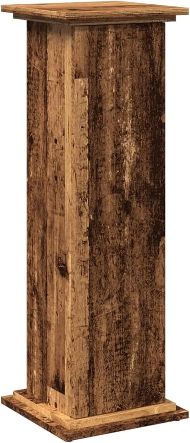 Homgoday Holzwerkstoff Blumenständer 3 Ebenen Altholzfarbe 31x30x90cm - Dekoration &amp; Stauraum Model8