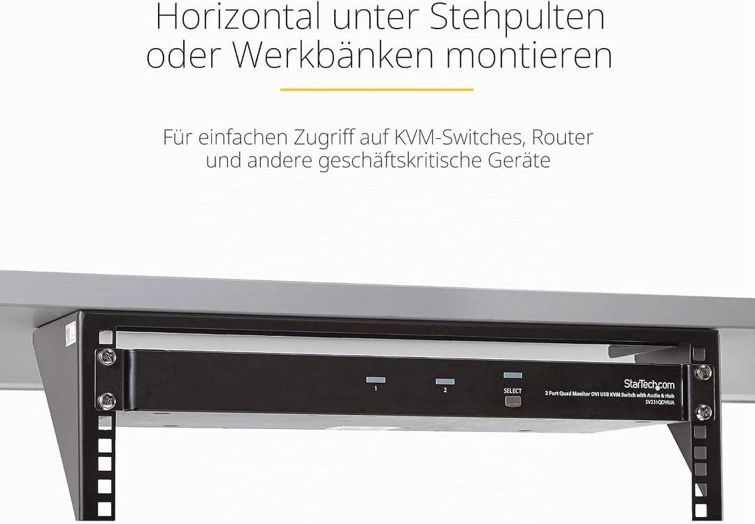 StarTech.com 3HE Wandmontage Halterung für Patch Panele - 19 Zoll - Stahl - Vertikale Montagehalteru