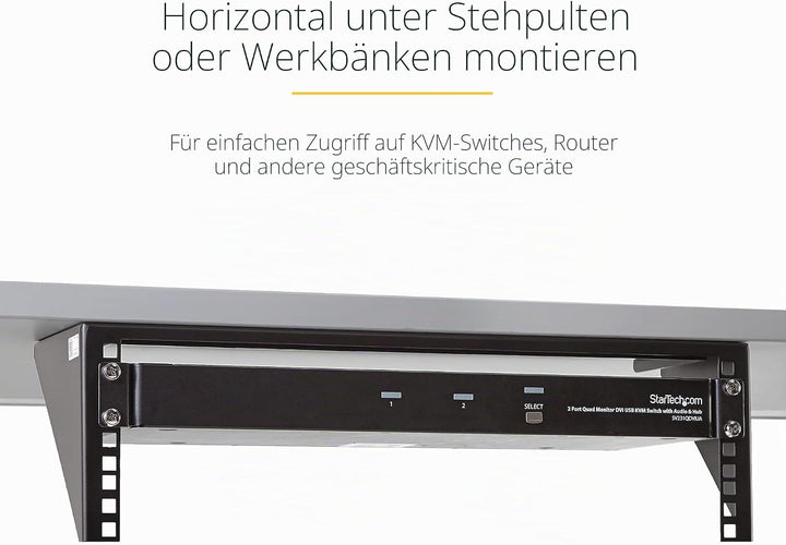 StarTech.com 3HE Wandmontage Halterung für Patch Panele - 19 Zoll - Stahl - Vertikale Montagehalteru
