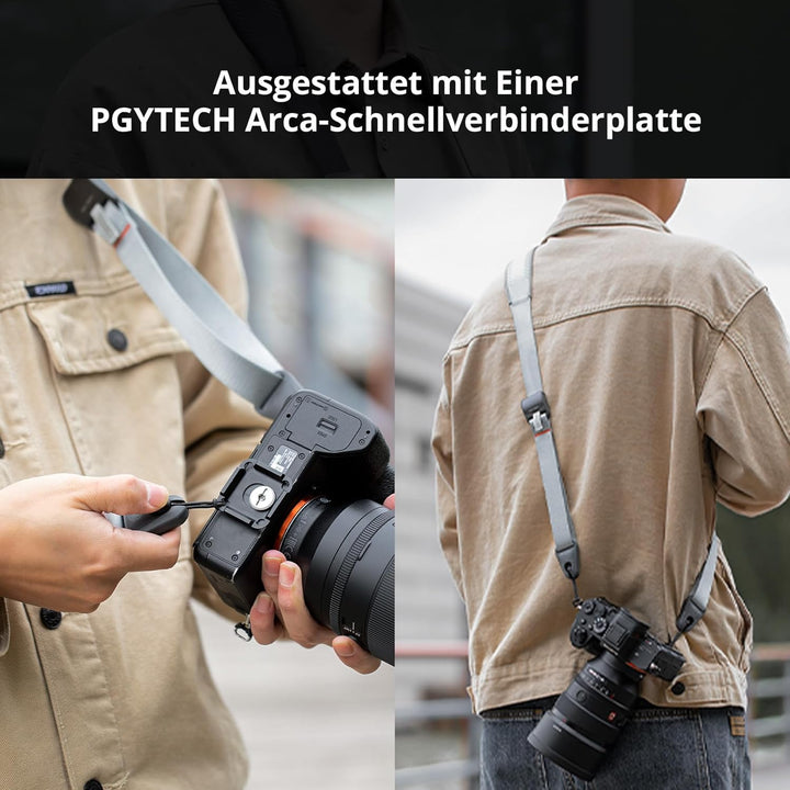 PGYTECH Kameragurt mit Schnellverschluss für Fotografen, verstellbarer Kamera-Schultergurt, Dunkelbl