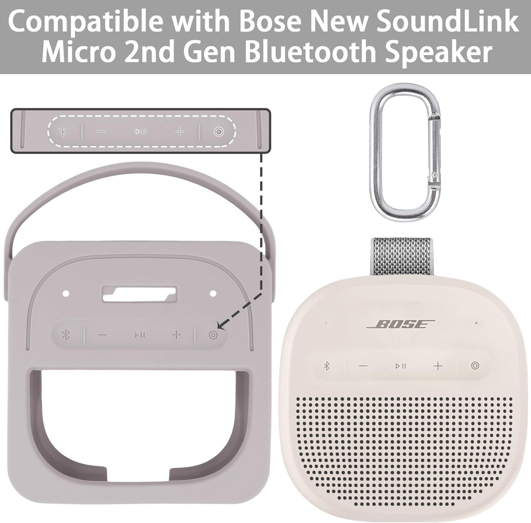 Aenllosi Silikon-Schutzhülle für tragbaren Bluetooth-Lautsprecher Bose New SoundLink Micro (2. Gen.)