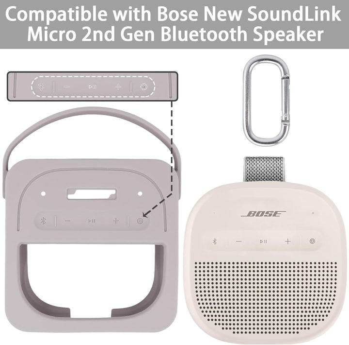 Aenllosi Silikon-Schutzhülle für tragbaren Bluetooth-Lautsprecher Bose New SoundLink Micro (2. Gen.)