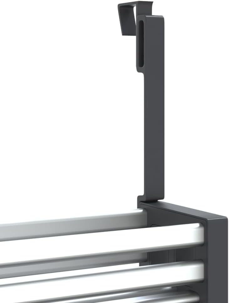 Unterschrank-Organizer Aluminium 34x12x26 cm mit 2 Ablagen, platzsparend für Küche und Speisekammer,