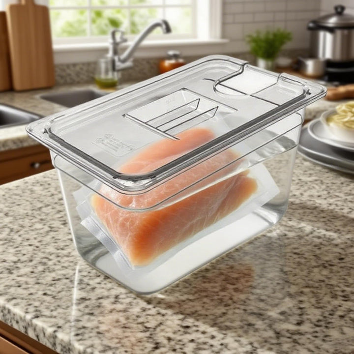 Sous-Vide-Behälter, Tauchkocher, Lebensmittelausrüstung, transparente Box mit luftdichtem Deckel, pr