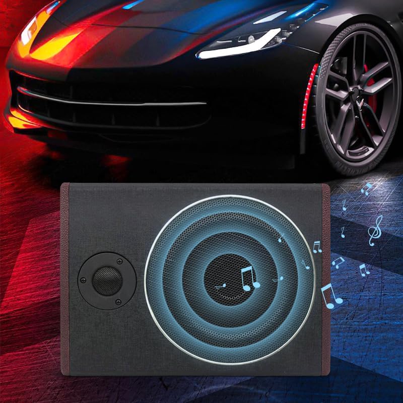 8'' 600 Watt Auto Unter Sitz Subwoofer, flaches Auto Aktives Bass Gehäuse, Auto unter Sitz Aktiver S