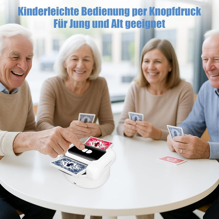 Kartenmischmaschine Elektrische - Automatisch & wiederaufladbar Kartenmischer geräuscharm, gleichmäs