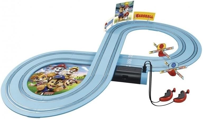 Carrera First PAW Patrol, On The Track – Spielbahn mit Chase & Marshall, kindgerechte Handregler, 2,