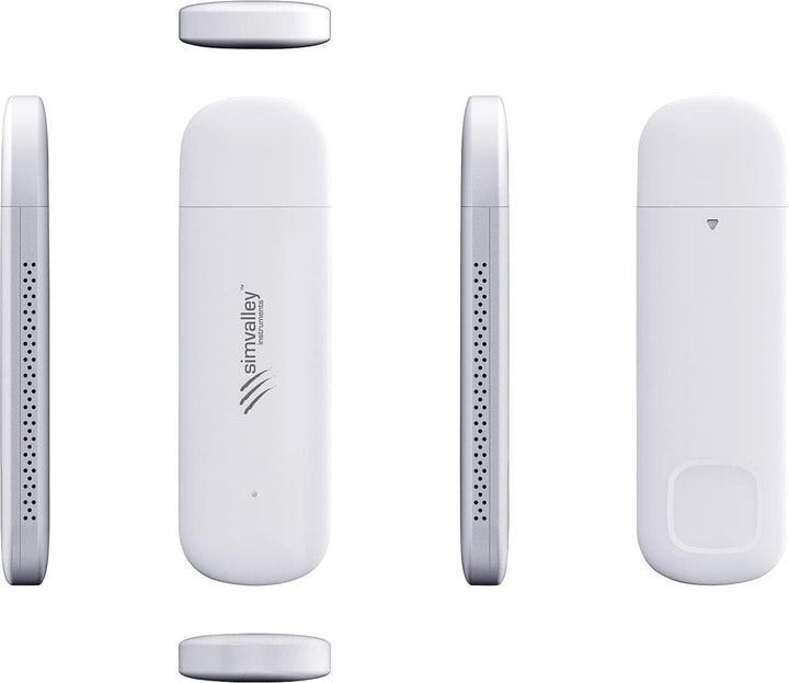 simvalley MOBILE LTE Stick: 4G/LTE-Surfstick, bis 150 Mbit/s, für bis zu 8 Nutzer, App-Verwaltung (W