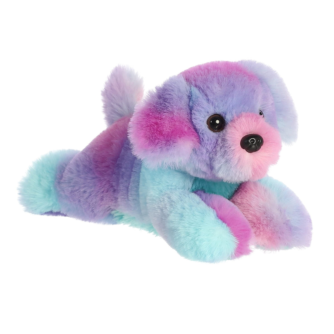Aurora Adorable Mini Flopsie Puppy Stuffed Animal - Playful Ease - Timeless Companions - Rainbow 8 I