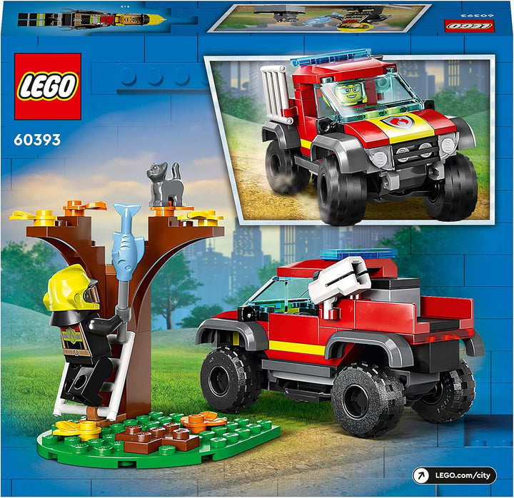 LEGO 60393 City Feuerwehr-Pickup Set, Feuerwehr-Spielzeugauto Mit Feuerwehr-Einsatzkraft Für Kinder