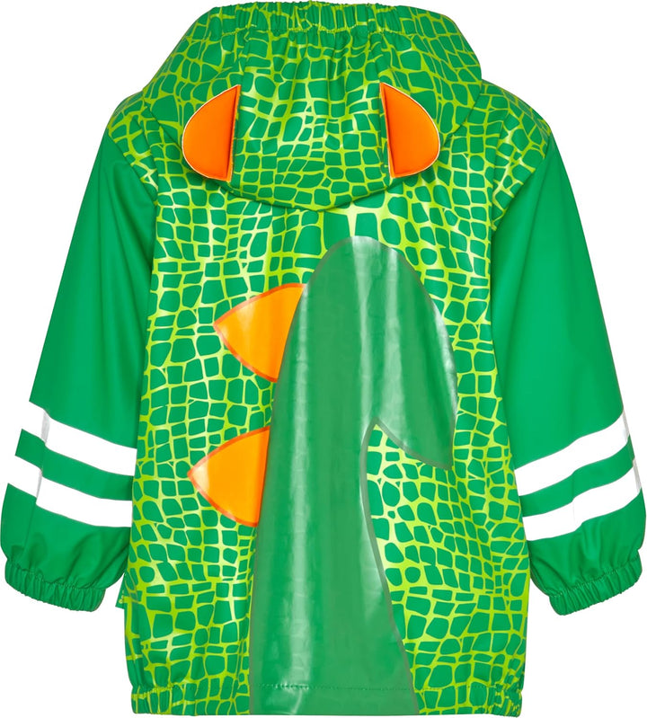 Playshoes Unisex Kinder Regenjacke Wind- und wasserdicht Regenmantel Regenbekleidung 80 Dino, 80 Din