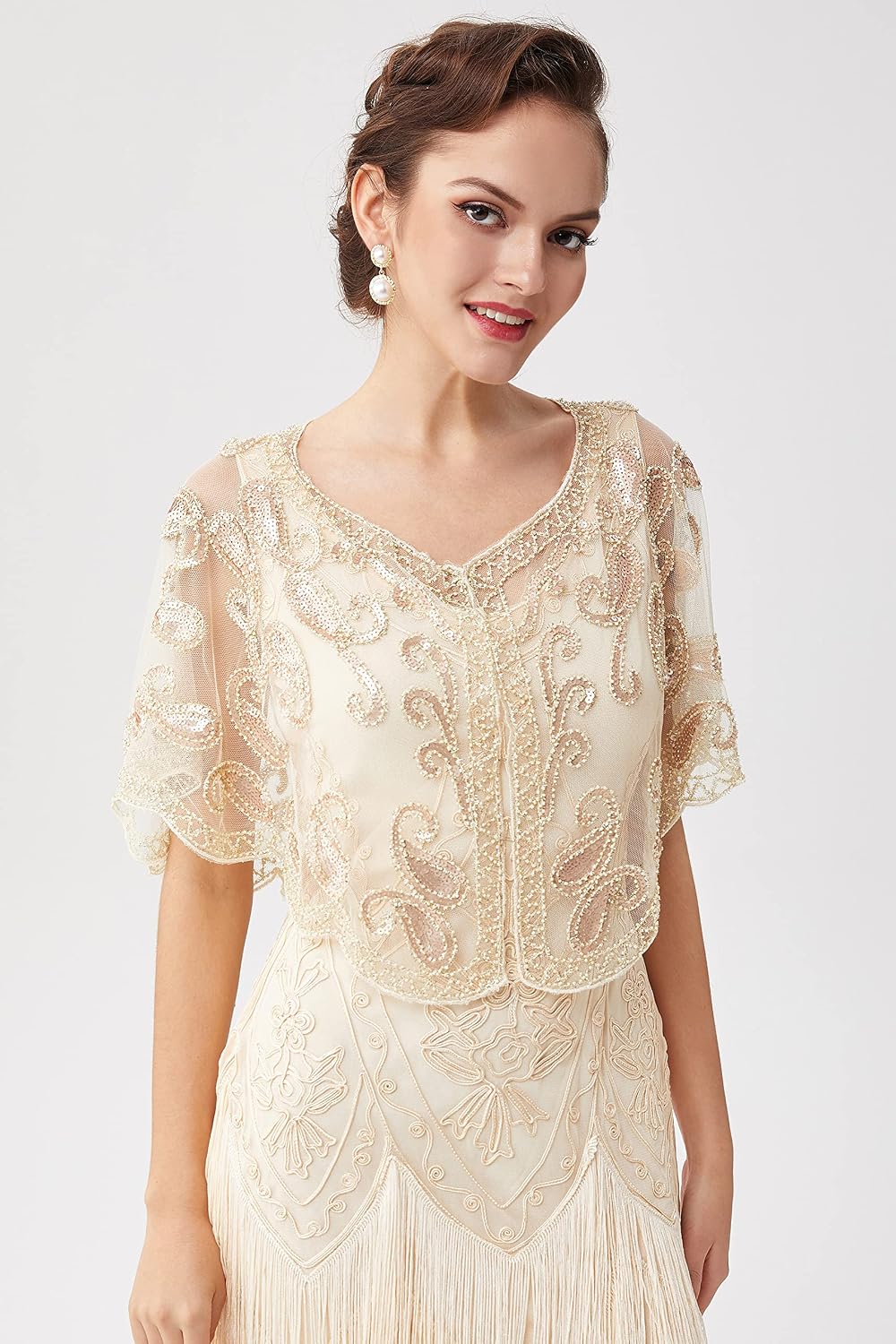 1920er Jahre Retro Schal Umschlagtücher für Abendkleider Stola für Hochzeit Party Gatsby Kostüm Acce