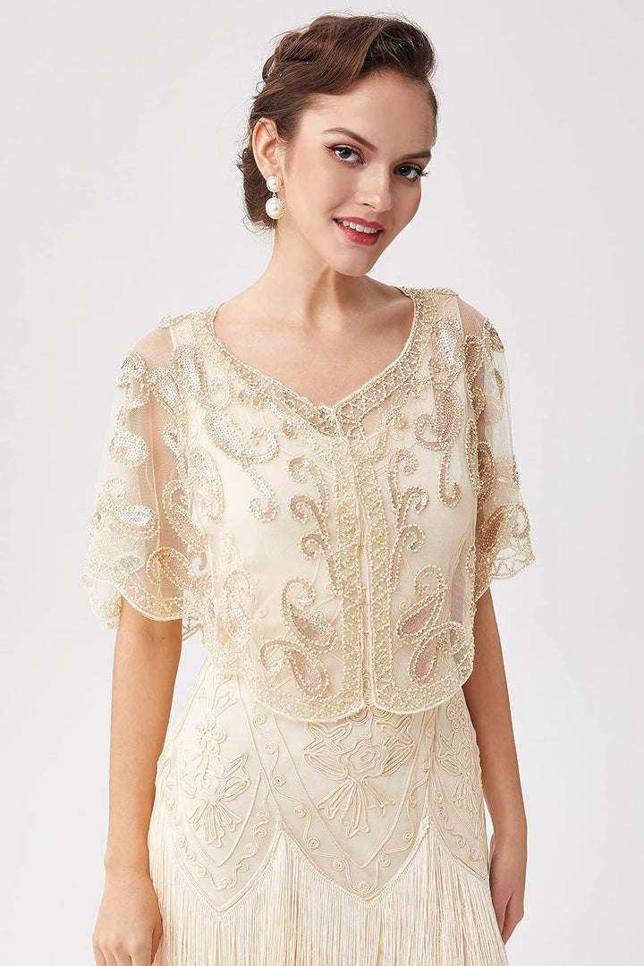 1920er Jahre Retro Schal Umschlagtücher für Abendkleider Stola für Hochzeit Party Gatsby Kostüm Acce