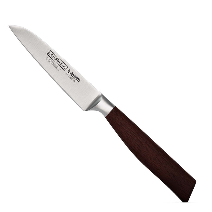 Burgvogel Solingen Natura Line, Gemüsemesser Holzgriff, rot satiniert, geschmiedet, 9 cm, sehr schar