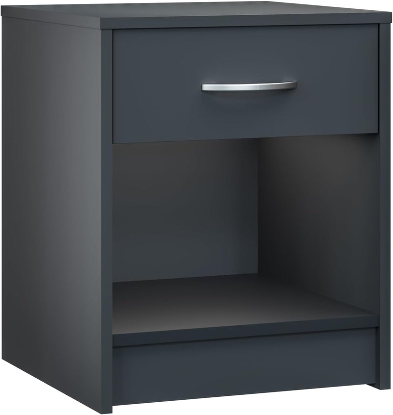 Casaria® Nachttisch Anthrazit 50x40x35cm mit Schublade Holz Modern 50cm Komforthöhe Boxspringbett Sc