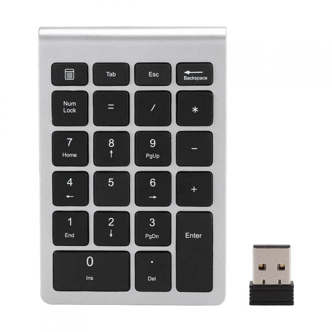 Bewinner RF304 Ziffernblock mit 22 Tasten, Kabellose USB-Plug-and-Play-Minitastatur mit Empfänger, E