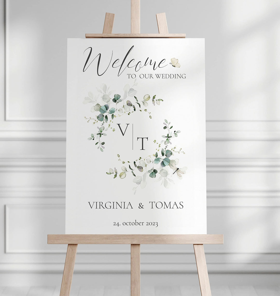 Manschin Laserdesign Willkommensschild Aluverbund personalisiert - Made in Germany - Welcome Willkom