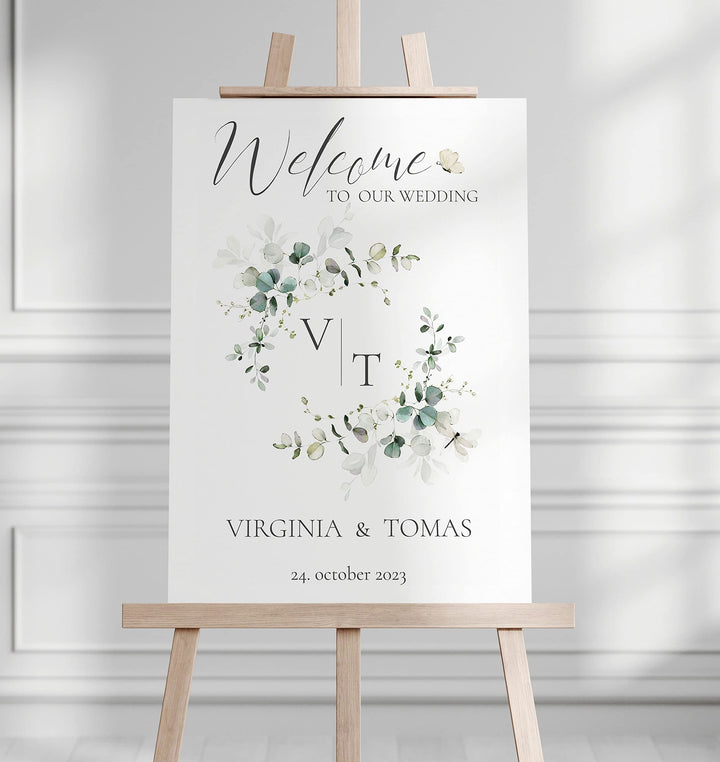 Manschin Laserdesign Willkommensschild Aluverbund personalisiert - Made in Germany - Welcome Willkom