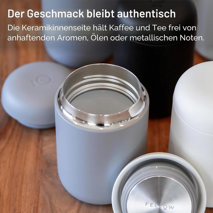 Fellow Carter Everywhere Tasse, vakuumisoliert, mit True Taste Keramikbeschichtung, Mattschwarz, 340