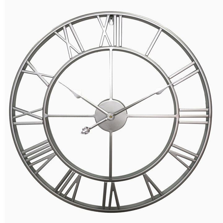 Grosse Wanduhr im Vintage-Stil, rund, geräuschlos, schwarz. Gratis dazu EIN Extraset Uhrzeiger in Go
