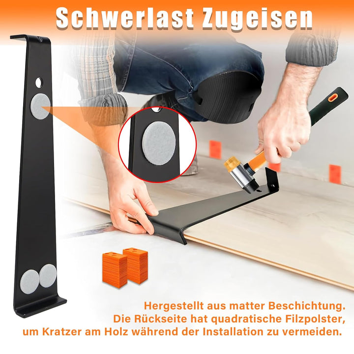 Laminat Verlegeset, 43 Stück Vinyl Laminat Verlegeset, Laminatboden Kit, mit 40 Abstandshalter, 1 Pa